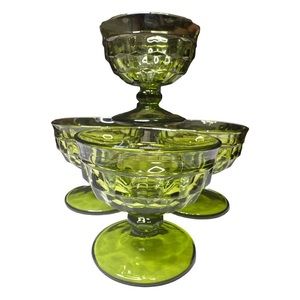 Vintage Colony Whitehall - Avocado Green Parfait Glasses 1970’s